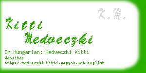 kitti medveczki business card